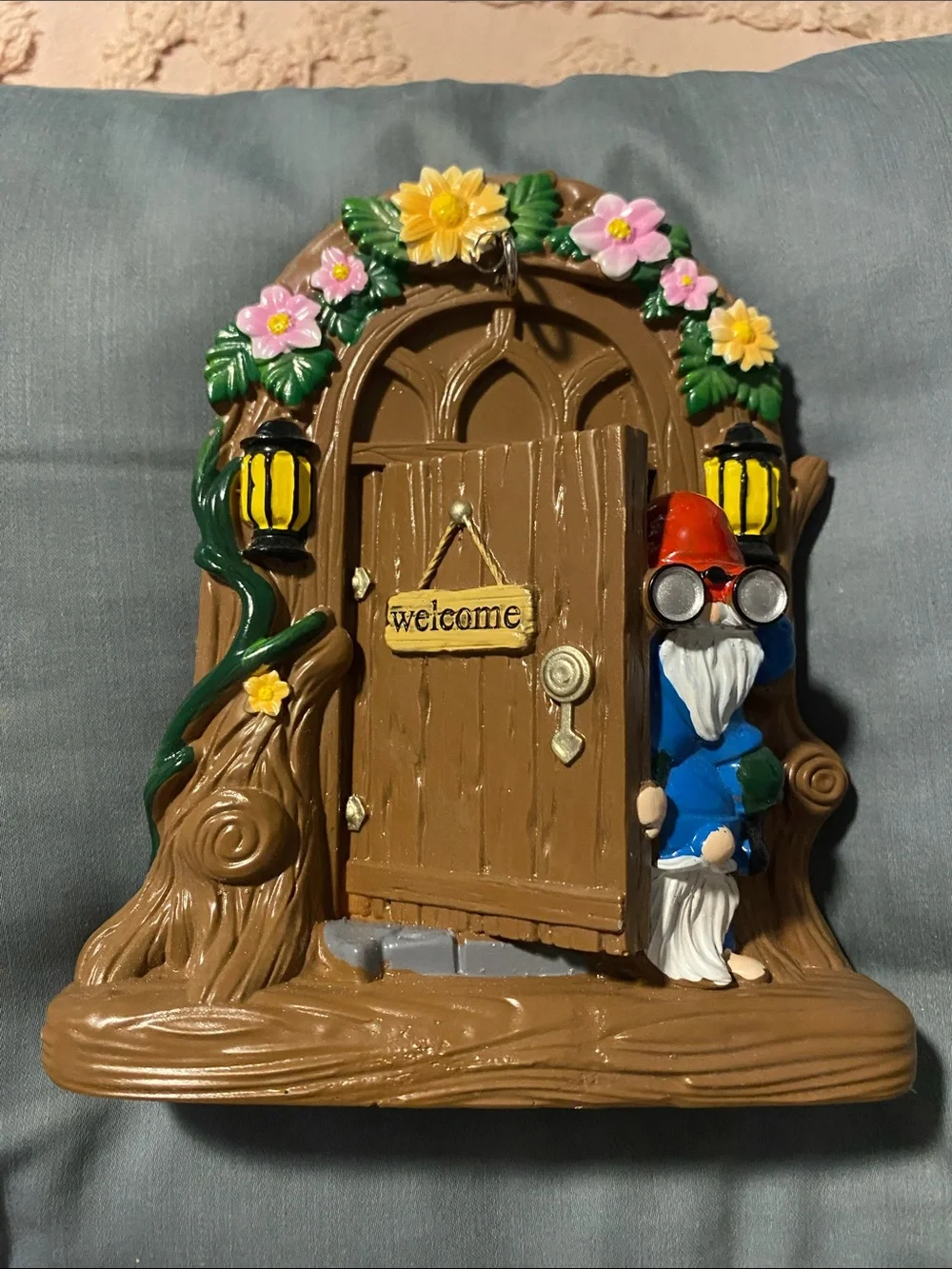 Whimsical Fairy Door and Window Wall Decor Set - Brown and Green